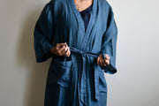 Colored linen robe