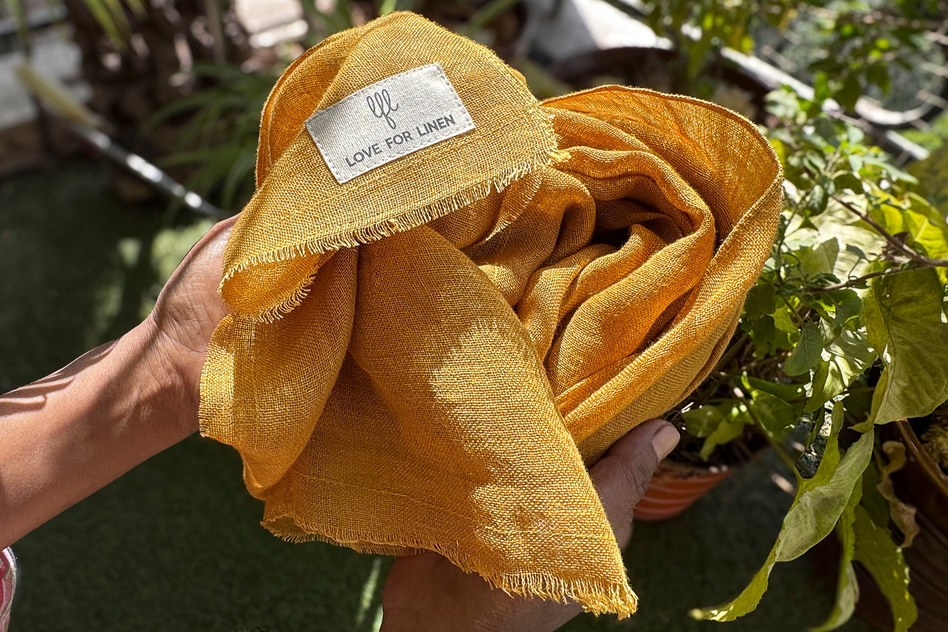 pure linen women scarf
