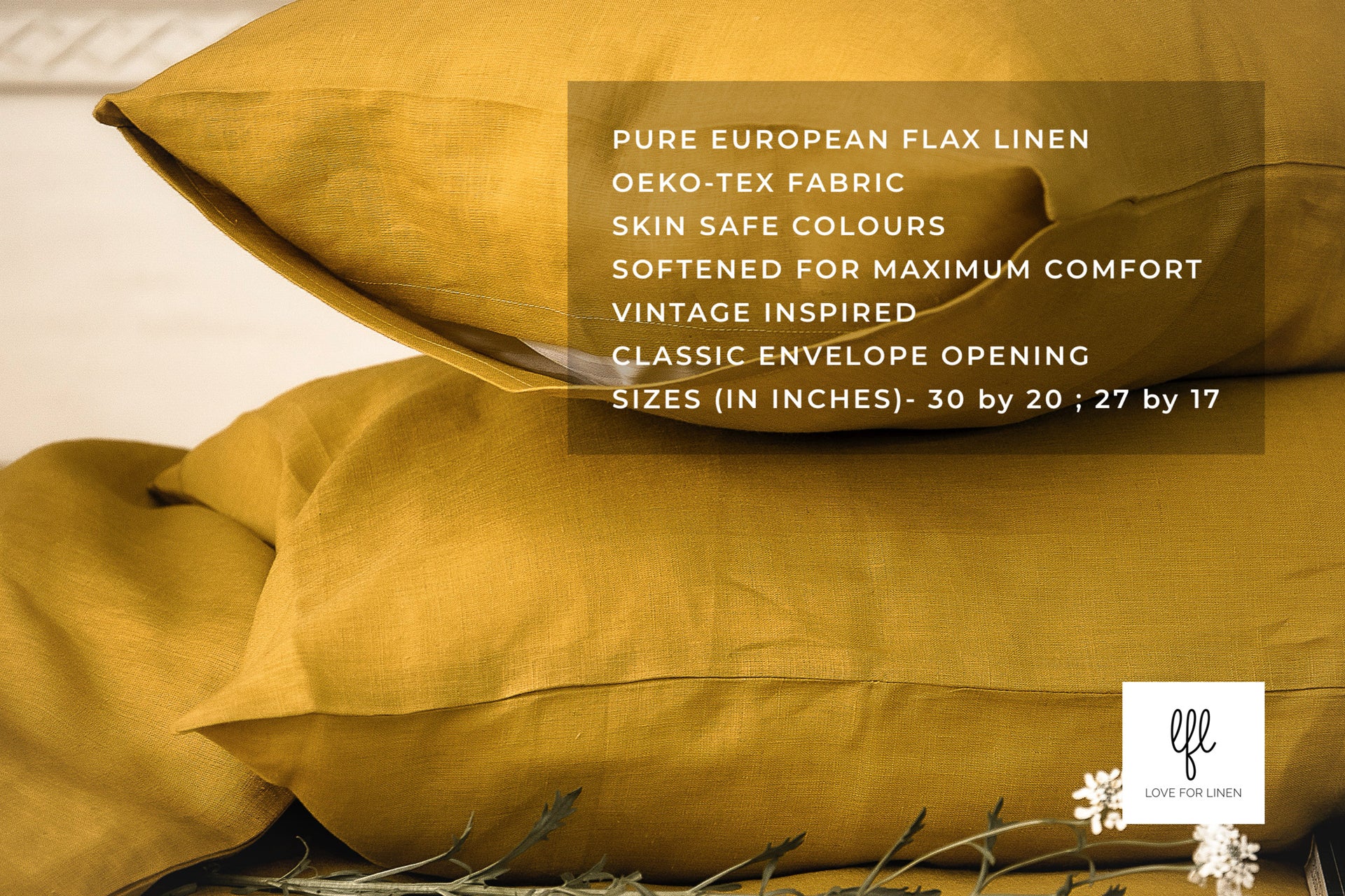 pure linen pillow cases