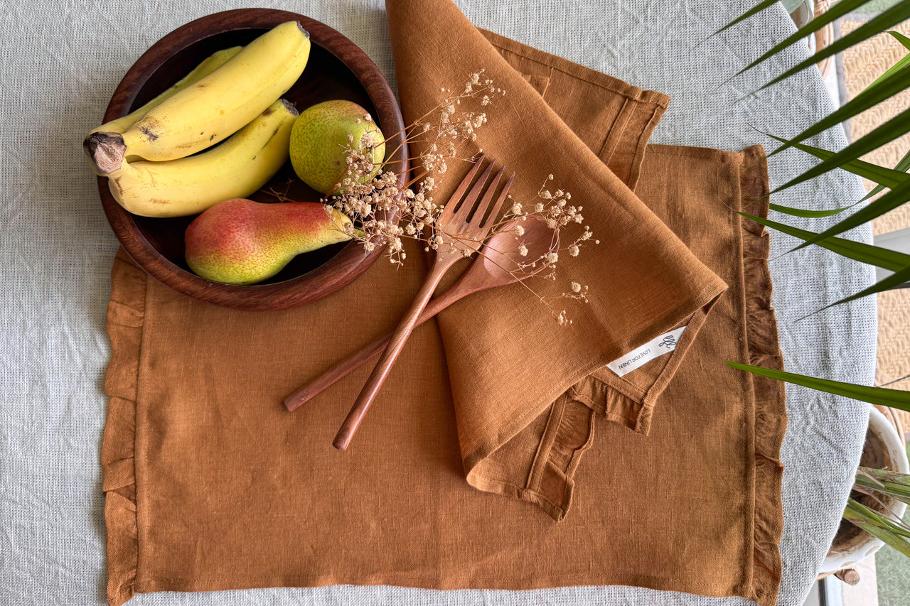 linen dining table placemats