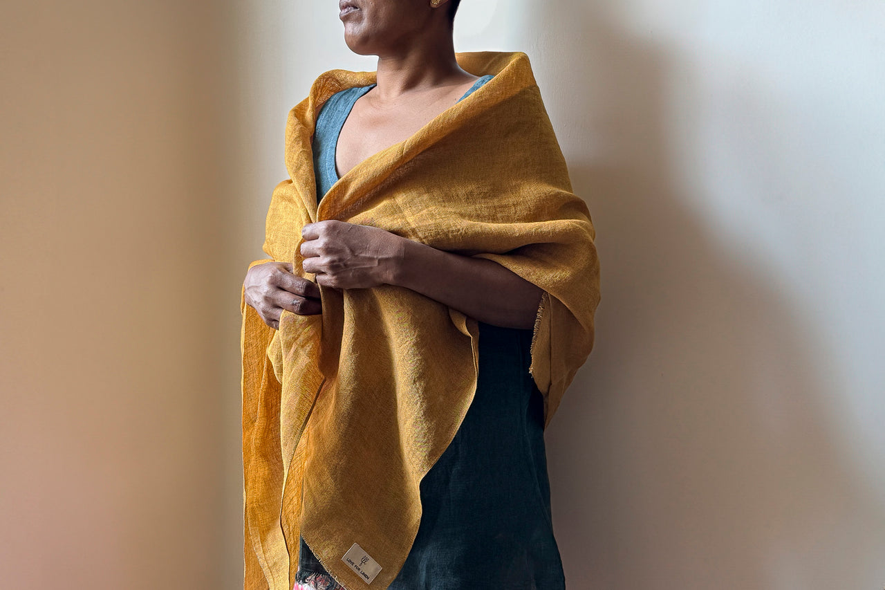pure linen women scarf
