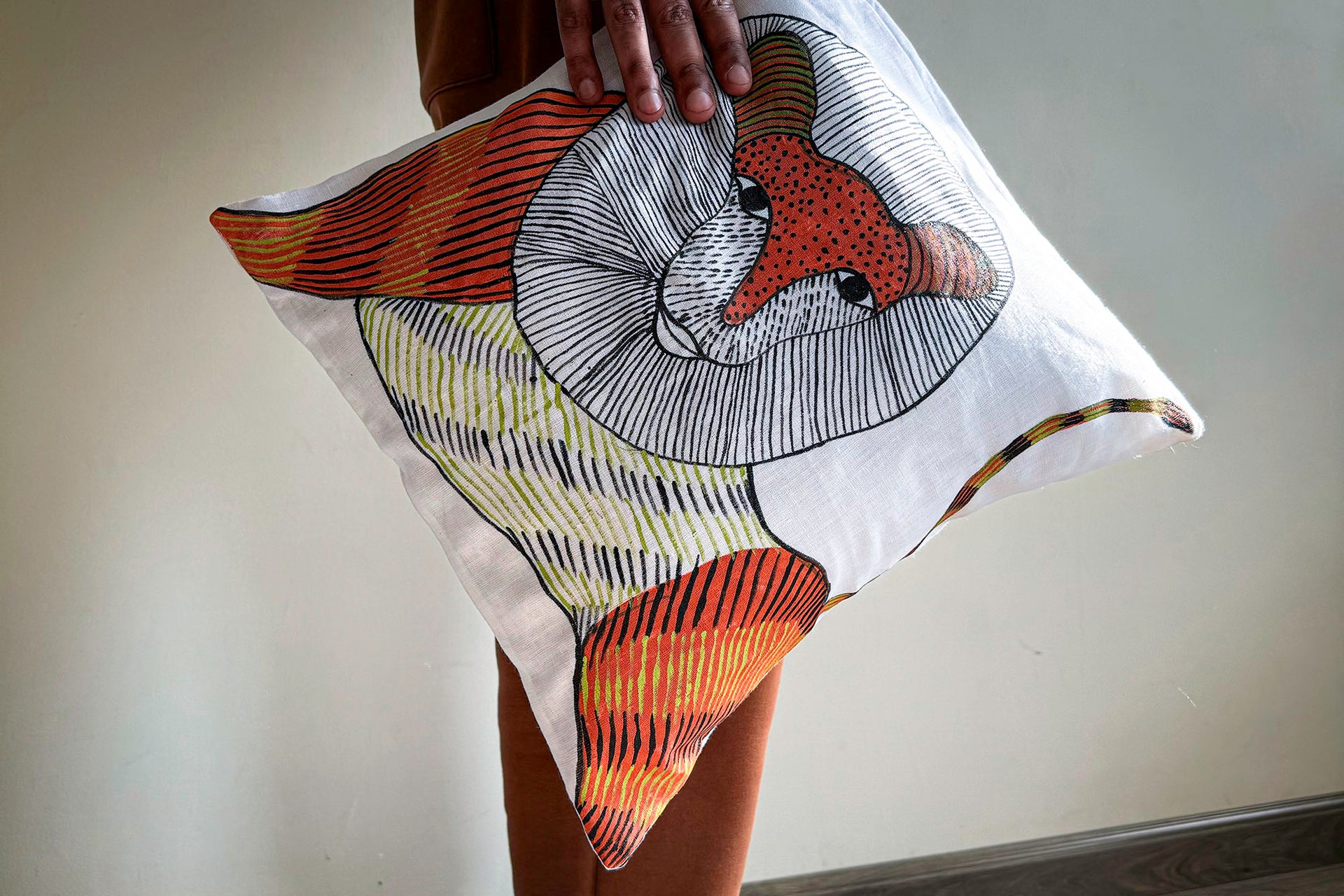 linen embroidered cushion covers