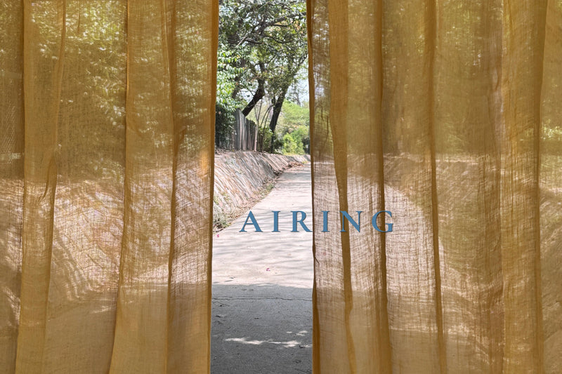 Light moving through linen curtains for the art of airing out a home