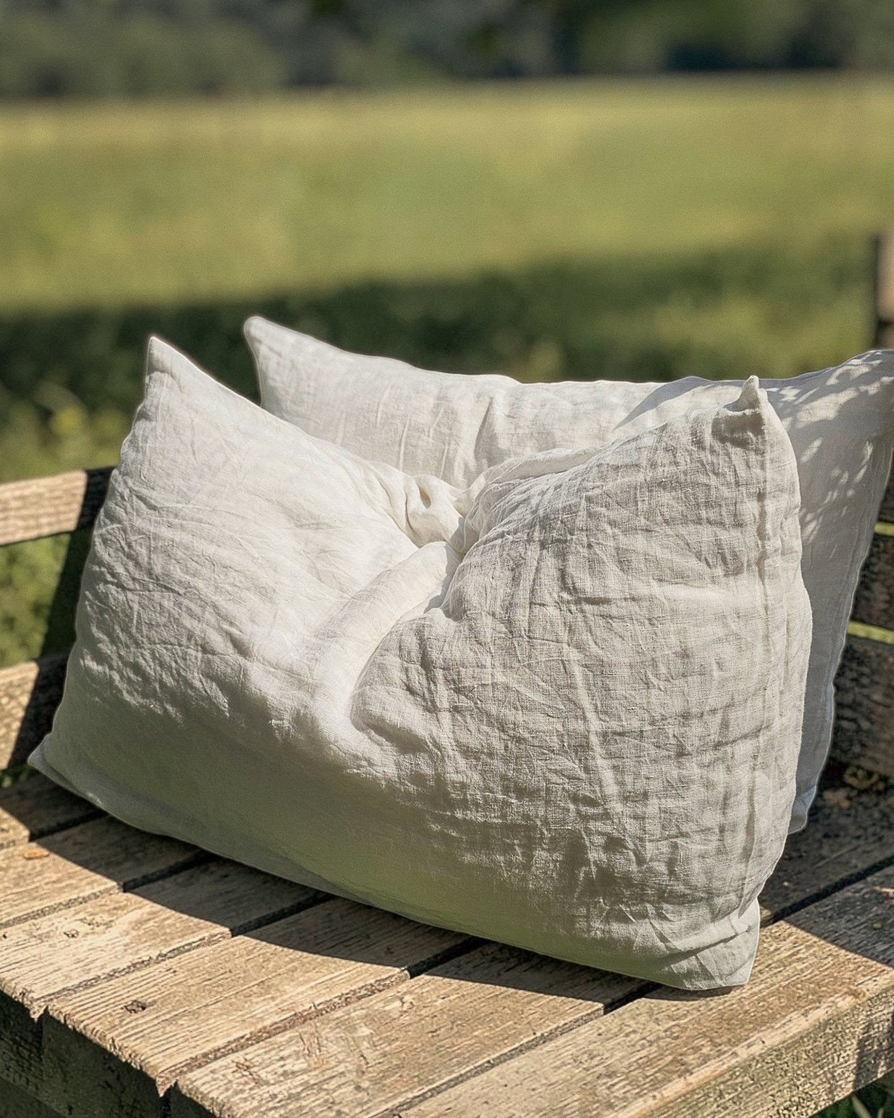 Pillow Covers- Jaisalmer Gold linen cushion cover by Love For Linen