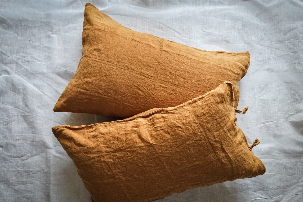 LINEN PILLOW COVERS- JAISALMER GOLD