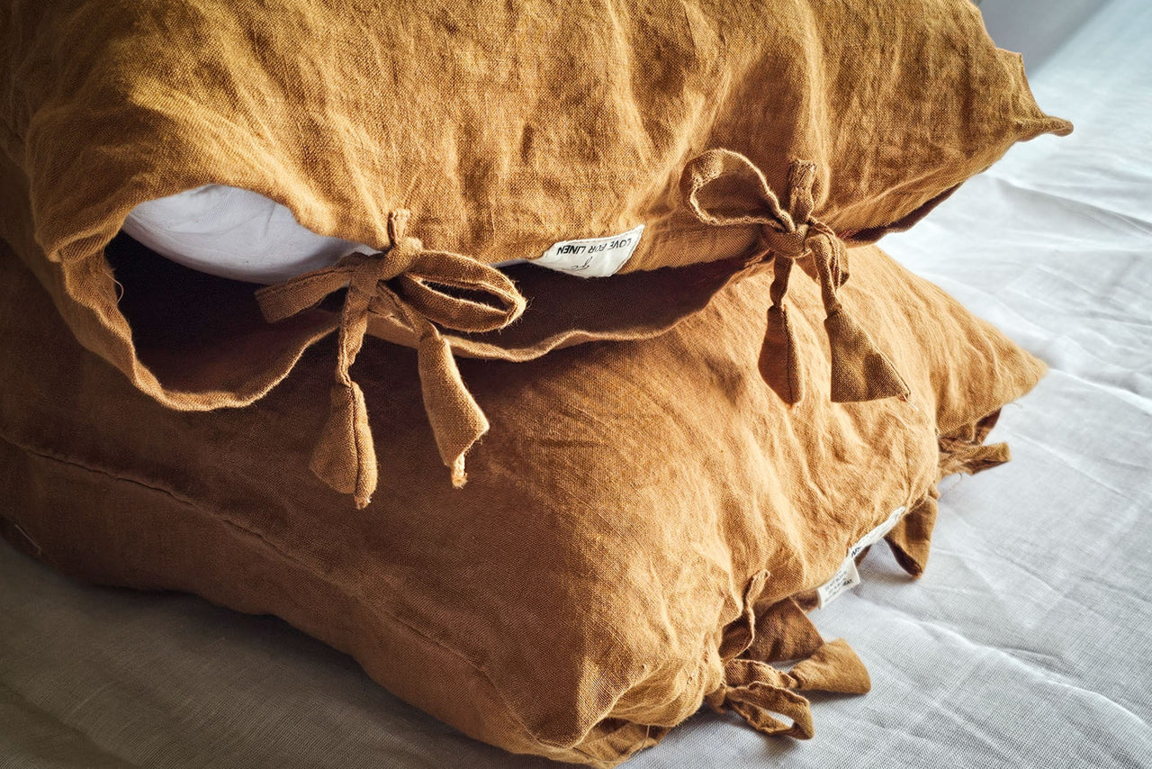 LINEN PILLOW COVERS- JAISALMER GOLD