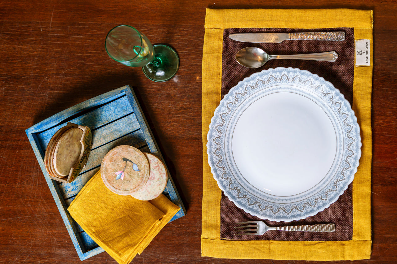 linen dining table placemats