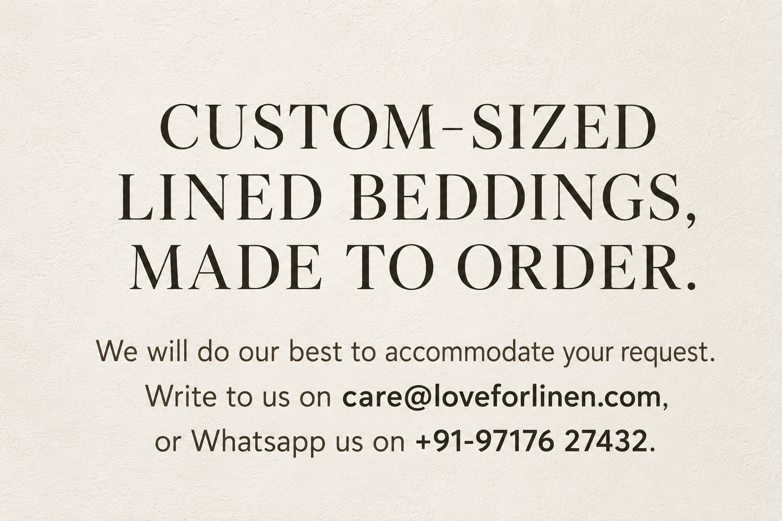 LOVE FOR LINEN