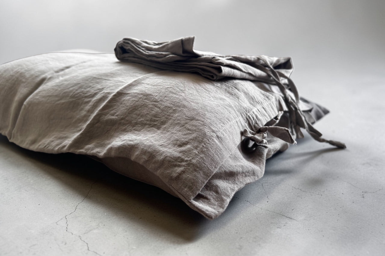 Pillow Covers Dune Grey linen cushion cover by Love For Linen