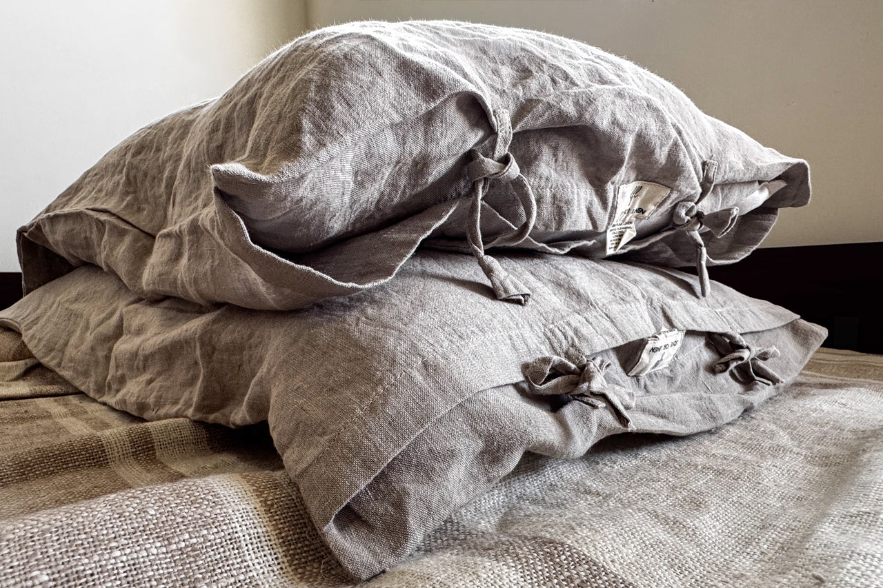 Pillow Covers Dune Grey linen cushion cover by Love For Linen