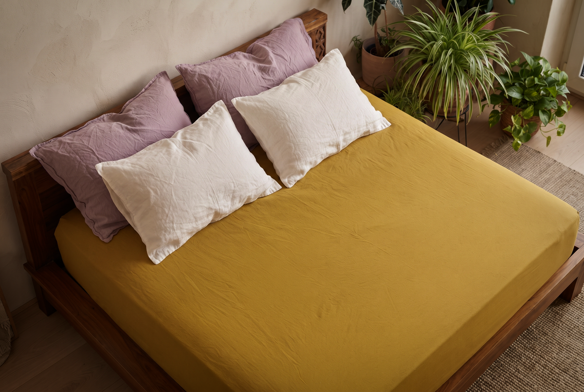 LINEN SHEET - ELDORA YELLOW