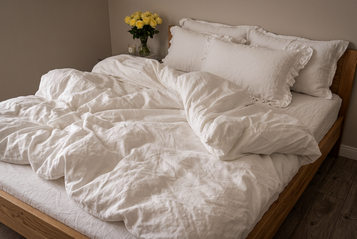 LINEN DUVET COVER - ALBUS WHITE