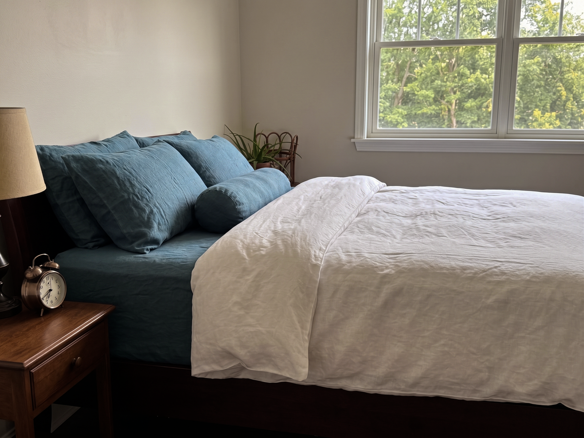 LINEN DUVET COVER - IVORY WHITE