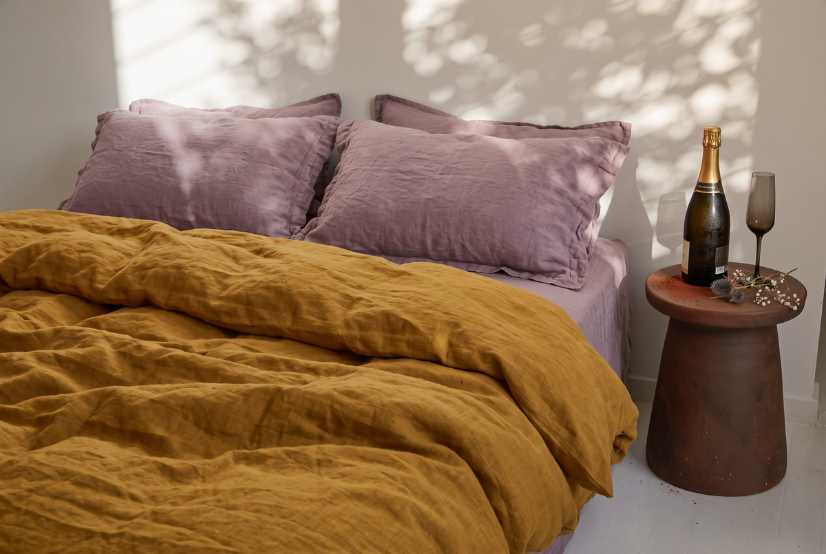 LINEN DUVET COVER - JAISALMER GOLD