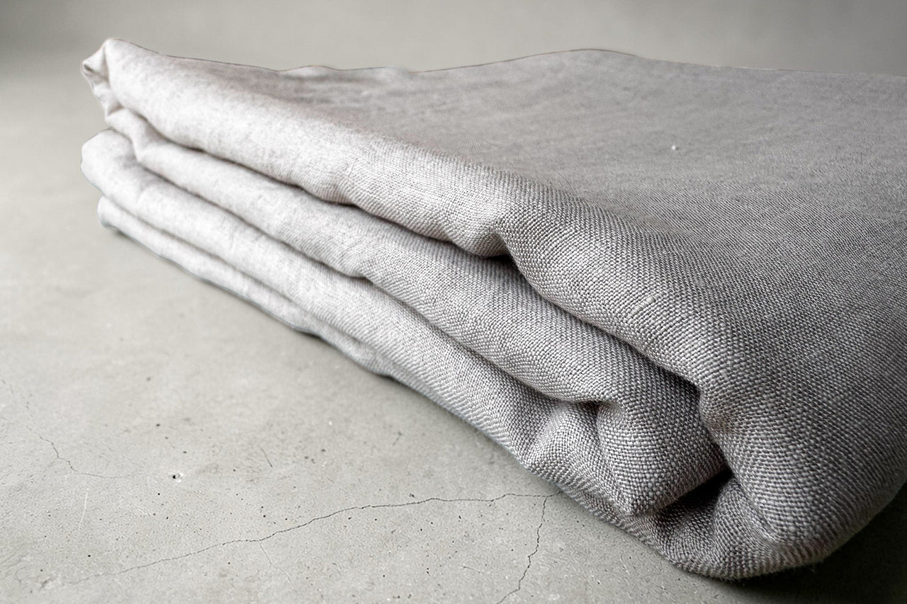 LINEN FLAT SHEET - DUNE GREY