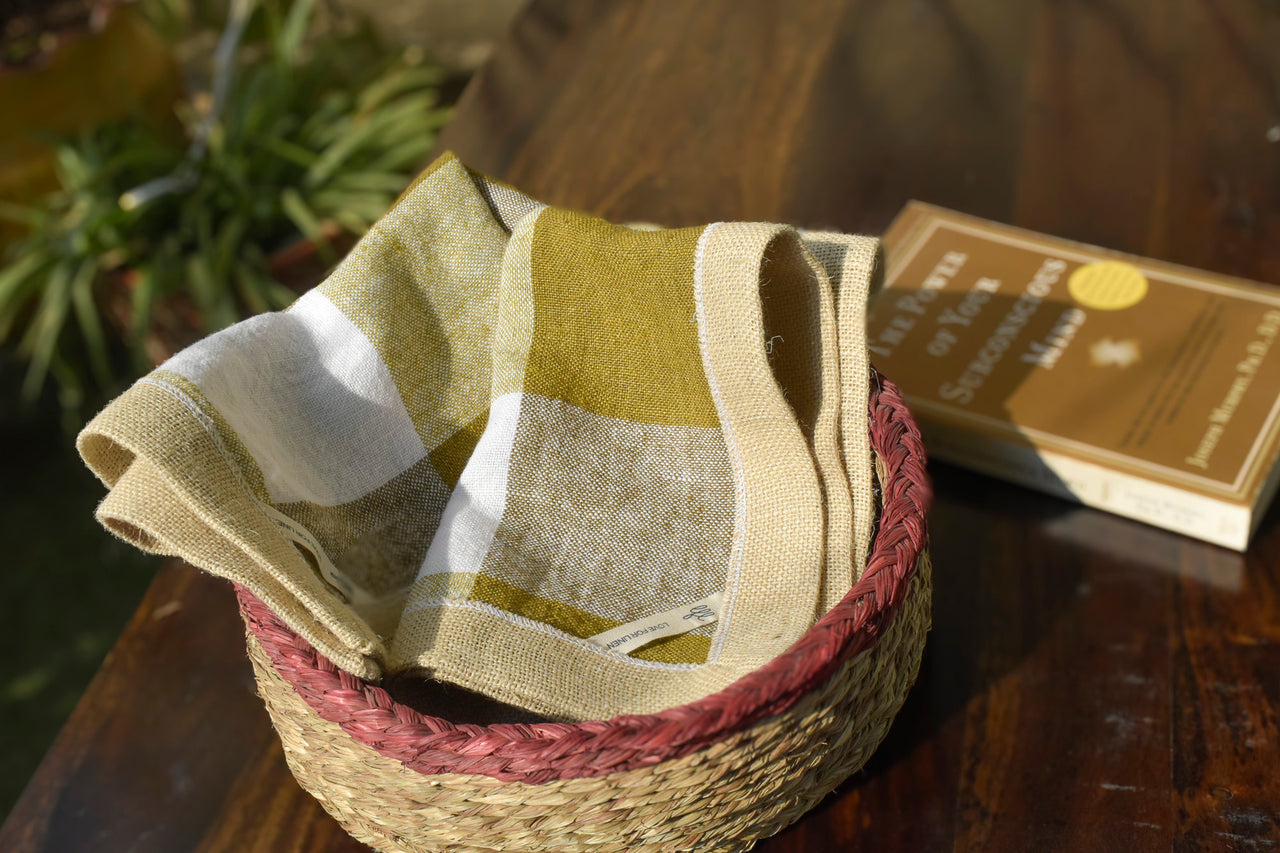 OLIVE LINEN PLACEMATS - SET OF 2