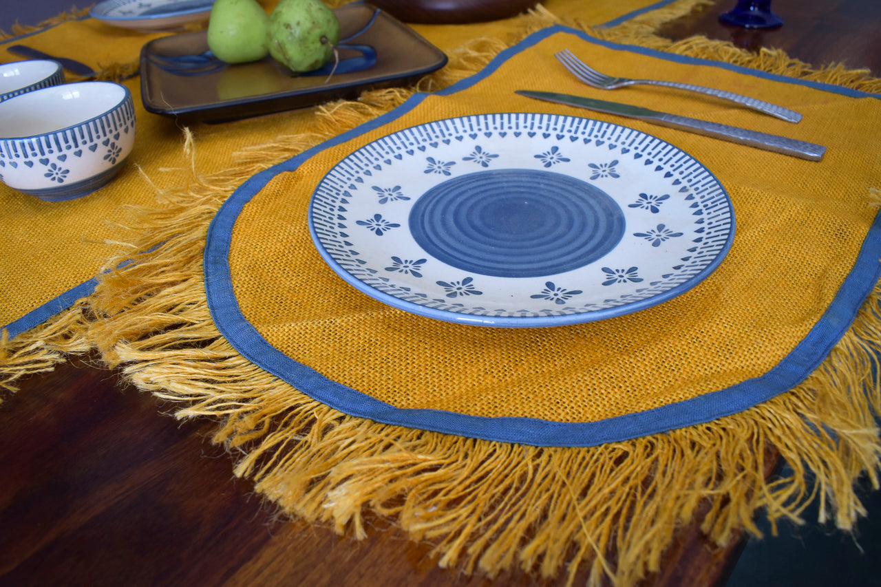 SUNFLOWER JUTE PLACEMATS - SET OF 2