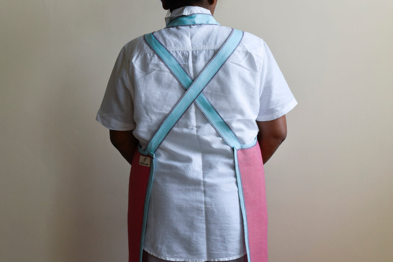 BUBBLEGUM PINK JUTE APRON