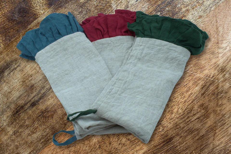 SET OF 3 LINEN KITCHEN TOWELS