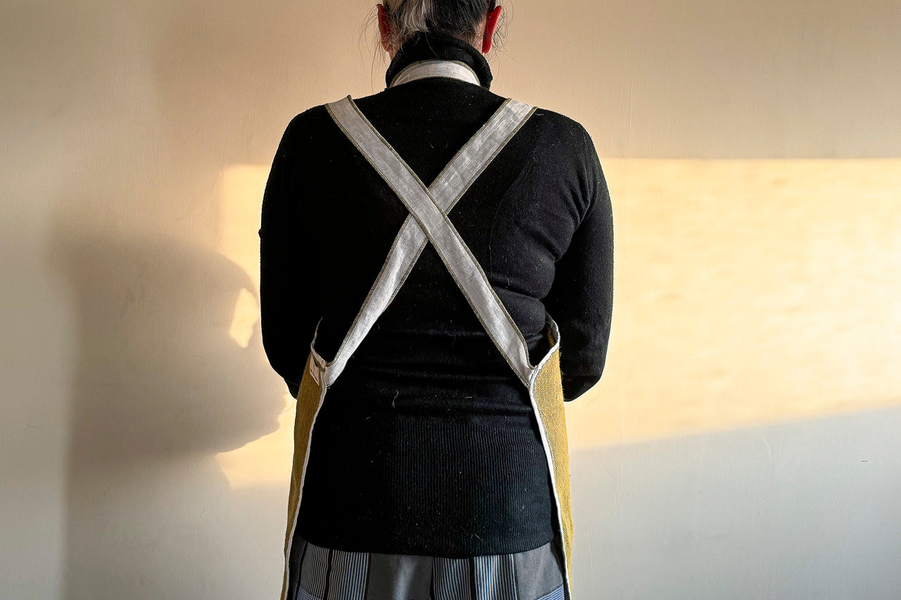 linen kitchen apron