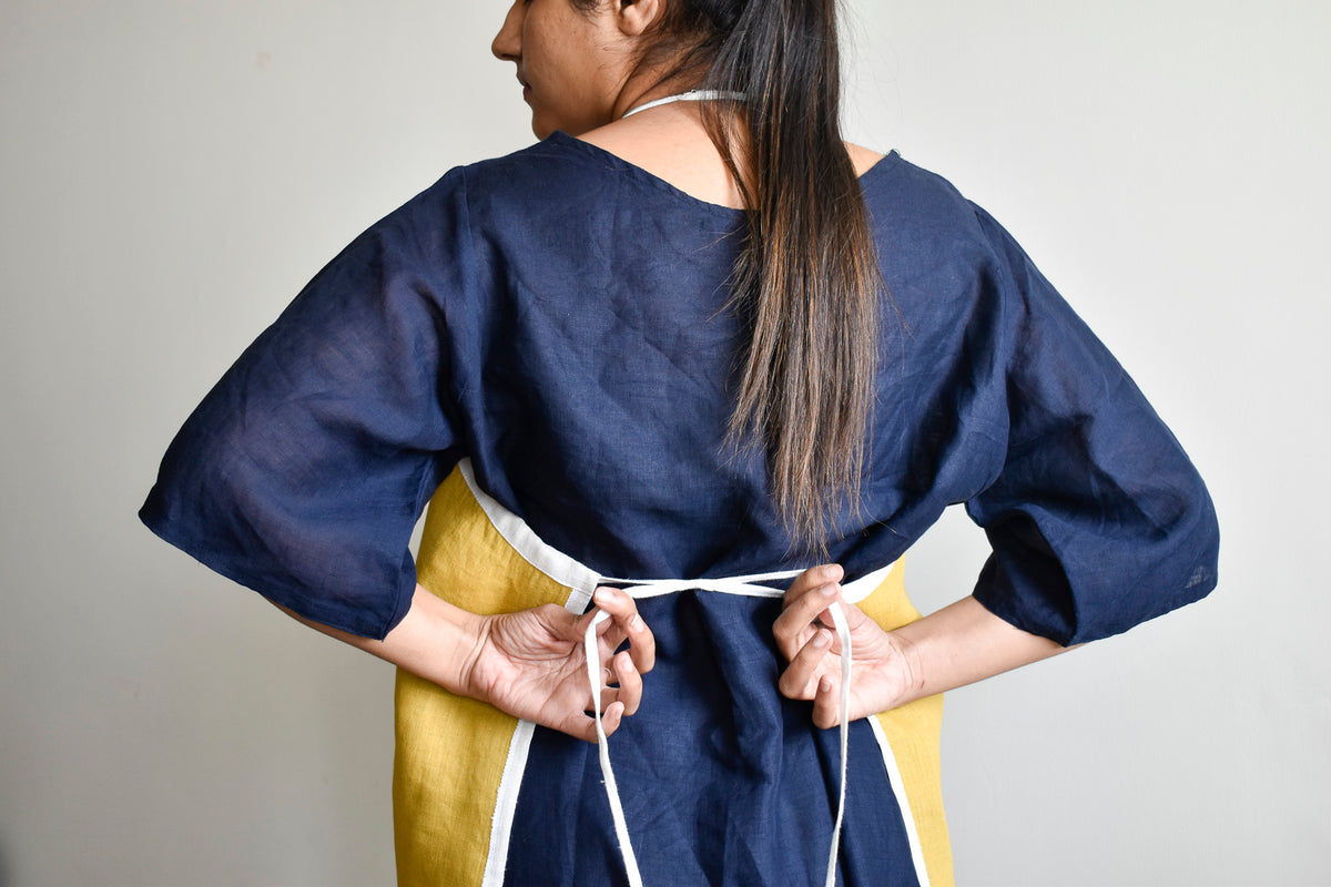 linen kitchen apron