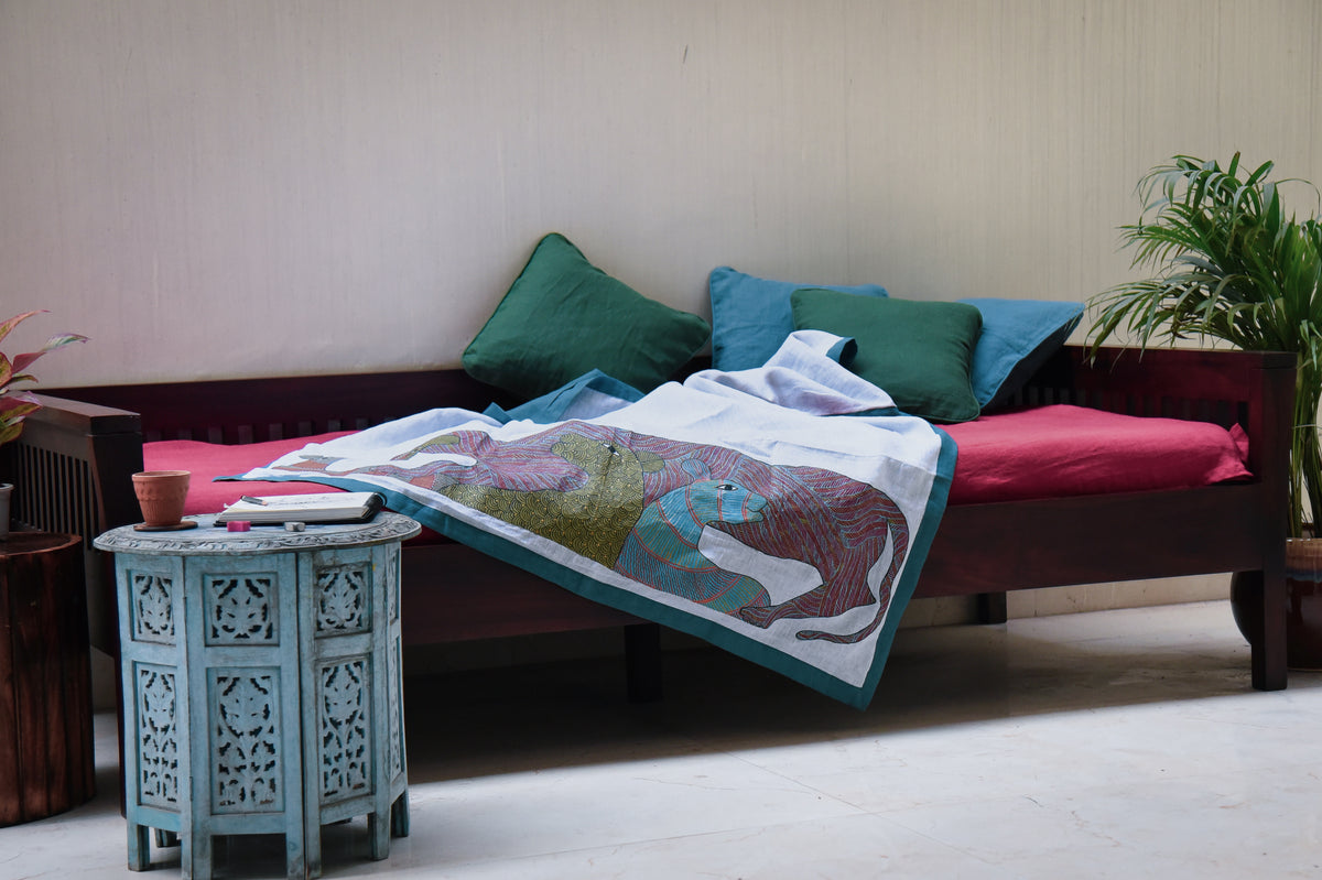 linen throws & blankets