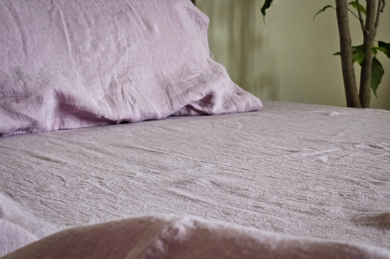 LINEN SHEET - THISTLE MAUVE