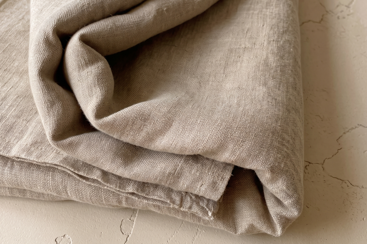 LINEN SHEET - OATMEAL BROWN