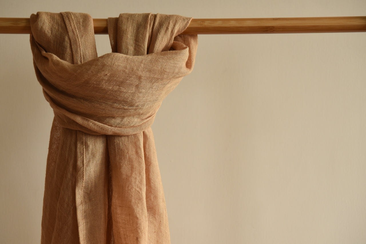 CHAI BROWN SHEER SCARF