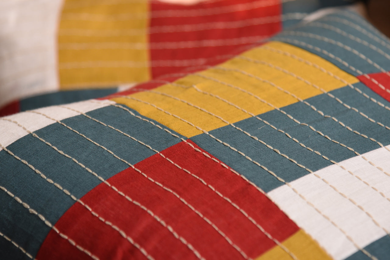 linen embroidered cushion covers