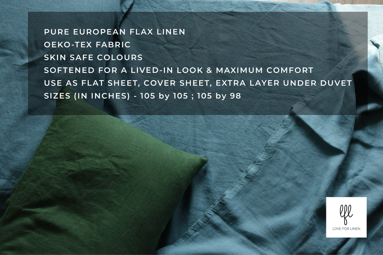 pure linen bedsheet