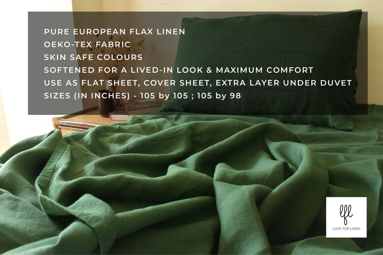 pure linen bedsheet